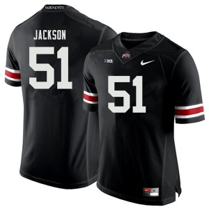 Men OSU Buckeyes #51 Antwuan Jackson Black Player Jersey 706620-419