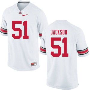 Men Ohio State Buckeyes #51 Antwuan Jackson White Stitch Jersey 426147-652