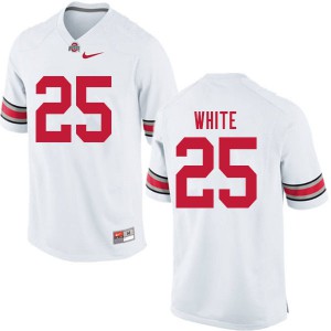 Mens Ohio State #25 Brendon White White Football Jersey 495529-914