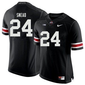 Men Ohio State Buckeyes #24 Brian Snead Black Embroidery Jersey 604116-147