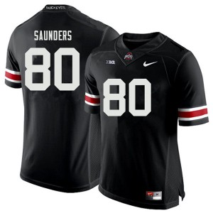 Men's Ohio State #80 C.J. Saunders Black Stitched Jerseys 354651-676