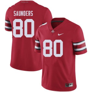 Men Ohio State #80 C.J. Saunders Red Stitched Jersey 470661-684