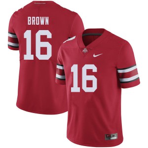 Men Ohio State Buckeyes #16 Cameron Brown Red Player Jersey 791415-141