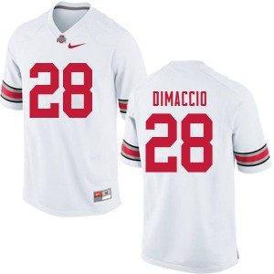 Mens OSU Buckeyes #28 Dominic DiMaccio White Alumni Jersey 828486-690