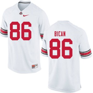 Men Ohio State Buckeyes #86 Gage Bican White Embroidery Jerseys 319170-778