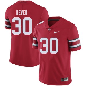 Men Ohio State Buckeyes #30 Kevin Dever Red University Jersey 939230-174