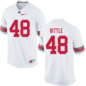 Mens Ohio State Buckeyes #48 Logan Hittle White Official Jerseys 415403-955