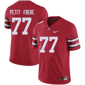 Mens OSU #77 Nicholas Petit-Frere Red Official Jerseys 139882-108