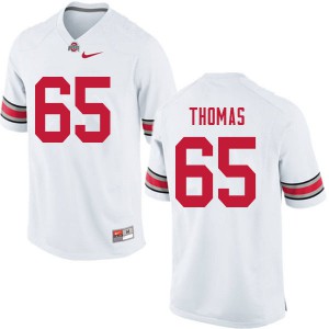 Men's Ohio State #65 Phillip Thomas White Stitched Jerseys 257025-436