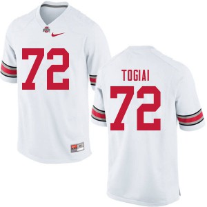 Men Ohio State #72 Tommy Togiai White College Jerseys 430131-418