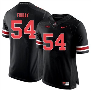 Men Ohio State #54 Tyler Friday Black Out NCAA Jersey 208836-453