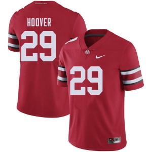 Mens Ohio State Buckeyes #29 Zach Hoover Red Embroidery Jerseys 781269-561