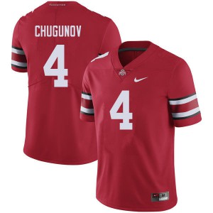 Men Ohio State #4 Chris Chugunov Red College Jerseys 391993-911
