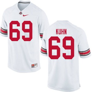 Men's Ohio State #69 Chris Kuhn White University Jersey 870093-621