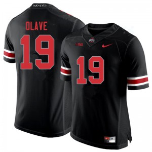 Men Ohio State #19 Chris Olave Blackout Official Jersey 457667-583