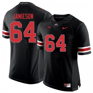 Mens OSU Buckeyes #64 Jack Jamieson Blackout Embroidery Jersey 742383-515