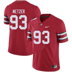 Men's Ohio State #93 Jake Metzer Red Stitched Jersey 293076-433