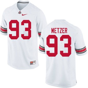 Men Ohio State #93 Jake Metzer White Football Jersey 490272-137