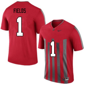 Mens Ohio State Buckeyes #1 Justin Fields Throwback College Jersey 854993-678