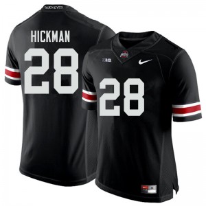 Men Ohio State #28 Ronnie Hickman Black College Jerseys 552921-812