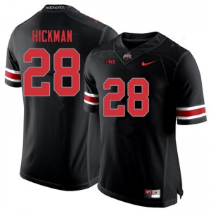 Men Ohio State #28 Ronnie Hickman Blackout Official Jersey 719845-354