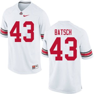 Mens Ohio State Buckeyes #43 Ryan Batsch White University Jersey 658217-773