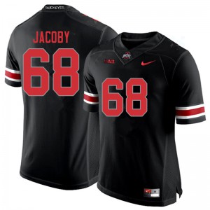 Men Ohio State Buckeyes #68 Ryan Jacoby Blackout Embroidery Jersey 117836-751