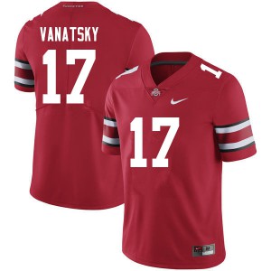 Men's OSU Buckeyes #17 Danny Vanatsky Scarlet Stitch Jersey 771515-452