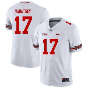 Men Ohio State Buckeyes #17 Danny Vanatsky White Official Jersey 230553-953