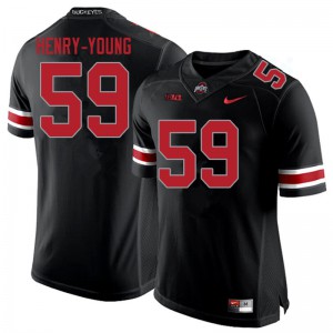 Men Ohio State #59 Darrion Henry-Young Blackout Alumni Jerseys 121488-862