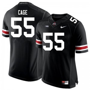 Men's Ohio State #55 Jerron Cage Black Football Jersey 416784-962