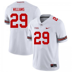 Mens Ohio State #29 Kourt Williams White Embroidery Jersey 305706-644