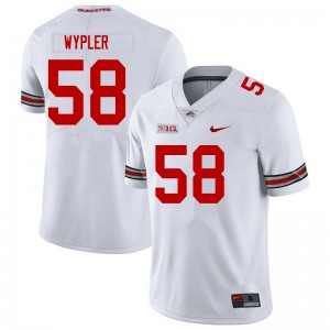 Men Ohio State #58 Luke Wypler White Football Jerseys 542560-364