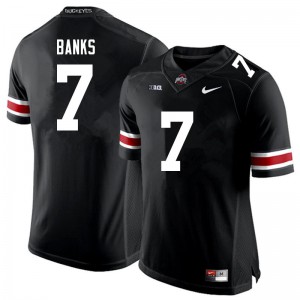 Mens Ohio State #7 Sevyn Banks Black Football Jerseys 729546-873