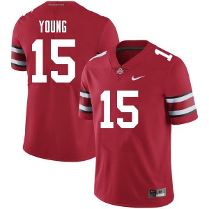 Mens Ohio State #15 Craig Young Red Embroidery Jersey 293342-950