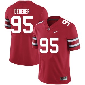 Mens Ohio State #95 Jack Deneher Red Football Jerseys 204891-673