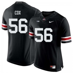 Men's OSU Buckeyes #56 Aaron Cox Black Stitch Jersey 255402-783