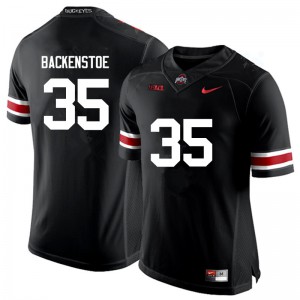 Mens Ohio State #35 Alex Backenstoe Black Game Stitch Jerseys 367608-744