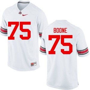 Mens Ohio State #75 Alex Boone White Game Stitched Jerseys 981914-857