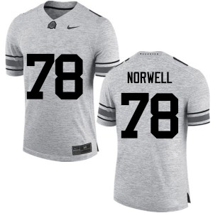 Men's Ohio State #78 Andrew Norwell Gray Game Alumni Jersey 540194-597