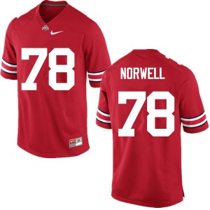 Mens OSU Buckeyes #78 Andrew Norwell Red Game High School Jerseys 559218-346