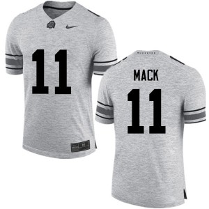Men OSU Buckeyes #11 Austin Mack Gray Game Football Jersey 837741-304