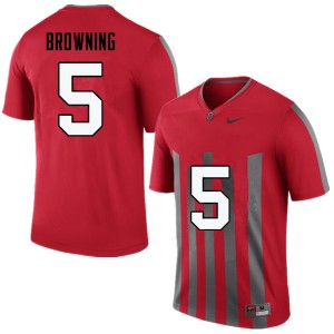 Men Ohio State #5 Baron Browning Throwback Game Embroidery Jersey 848709-429