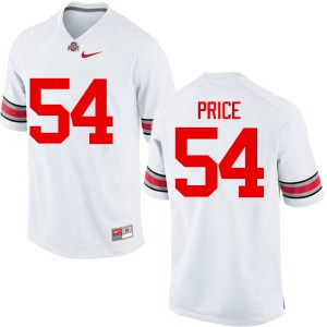 Men's Ohio State #54 Billy Price White Game Official Jerseys 338865-179