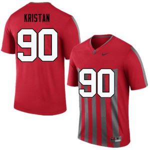 Mens OSU Buckeyes #90 Bryan Kristan Throwback Game Stitch Jersey 663928-423