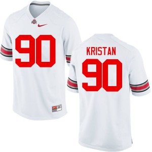 Men OSU #90 Bryan Kristan White Game Football Jerseys 155477-446