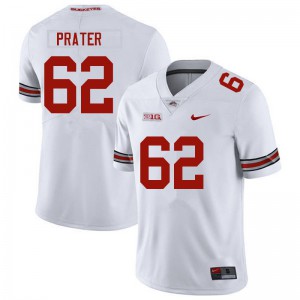 Men's Ohio State #62 Bryce Prater White Embroidery Jersey 112044-985
