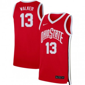 Mens Ohio State #13 CJ Walker Scarlet Stitched Jerseys 167129-403