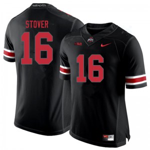 Mens Ohio State #16 Cade Stover Blackout College Jerseys 593984-954