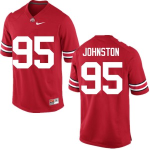 Mens Ohio State #95 Cameron Johnston Red Game Football Jerseys 528880-626